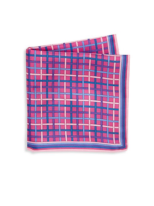 Saks Fifth Avenue Collection - Silk Plaid Pocket Square