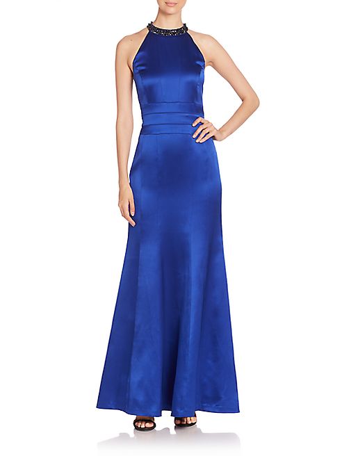 Kay Unger - Beaded Halter Gown