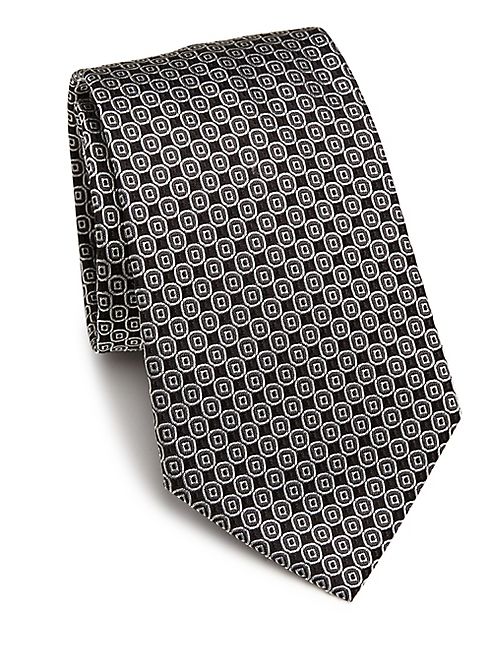 Armani Collezioni - Circle Square Silk Tie