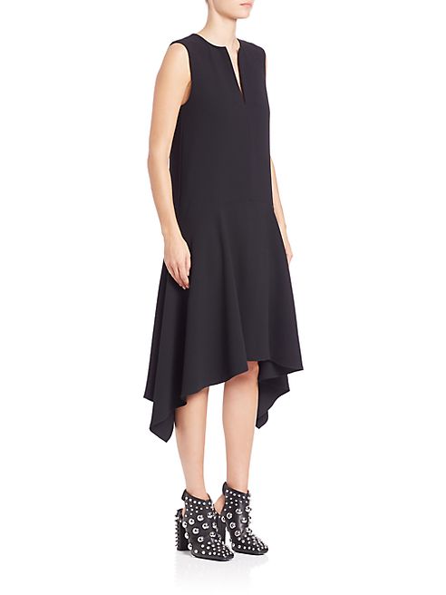 T by Alexander Wang - Drop-Waist Handkerchief Hem Dress