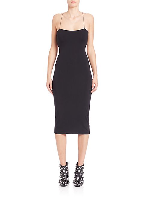 T by Alexander Wang - Spaghetti Strap Back Cutout Tank Dress