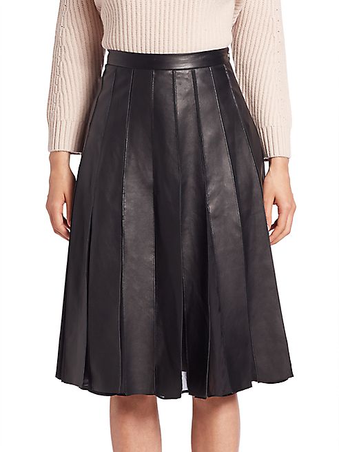 Diane von Furstenberg - Melita Godet Leather Skirt