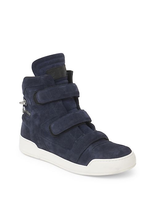 Balmain - Suede High-Top Sneakers