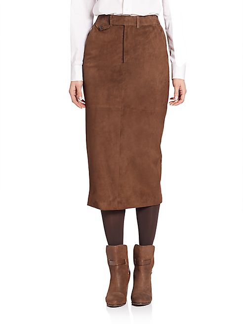 Ralph Lauren Collection - Suede Preston Trouser Skirt