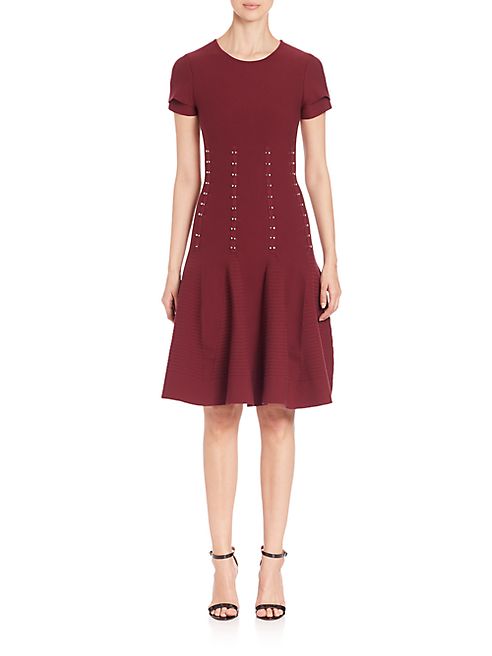 Antonio Berardi - Embellished Knit Fit-&-Flare Dress