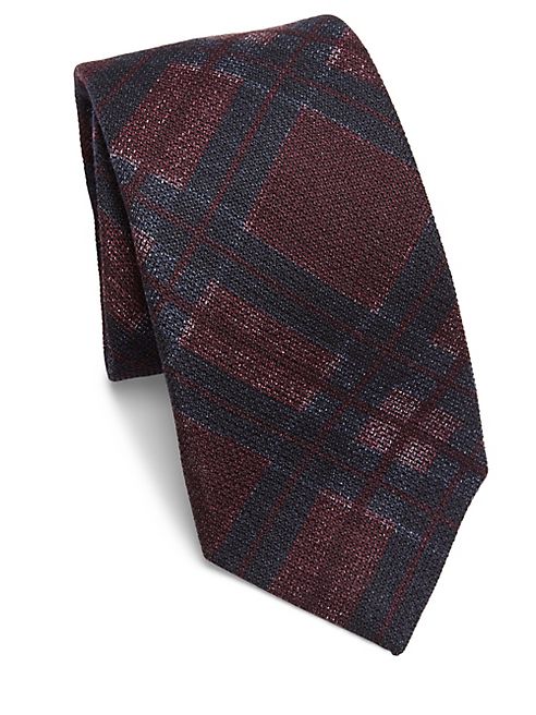 ISAIA - Plaid Silk & Wool Tie