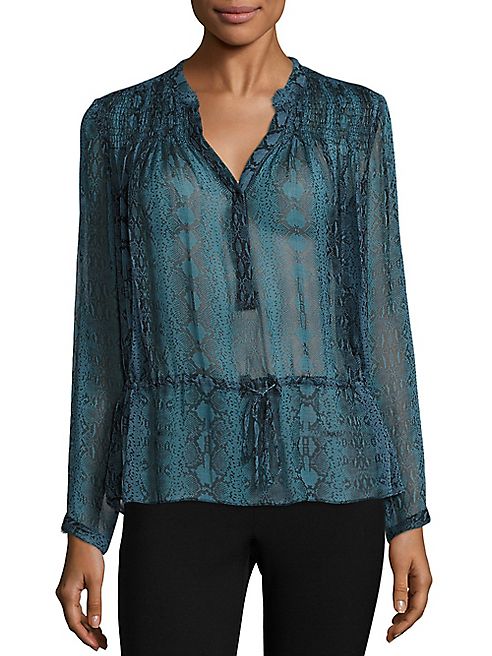 Rebecca Taylor - Silk Snake-Print Top