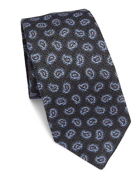 ISAIA - Paisley Wool Tie