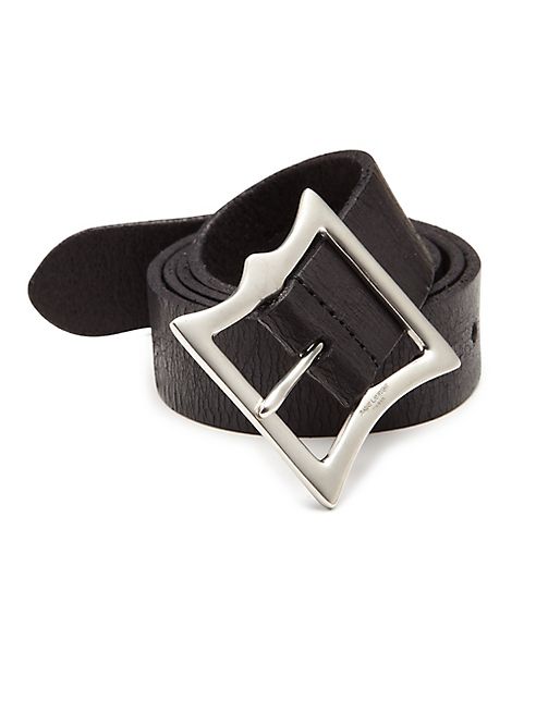 Saint Laurent - Textured Leather Belt