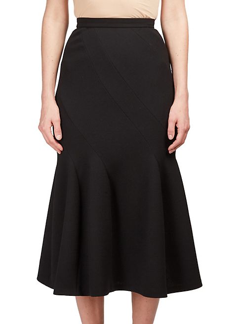 Roland Mouret - Wool Blend Pleated Skirt