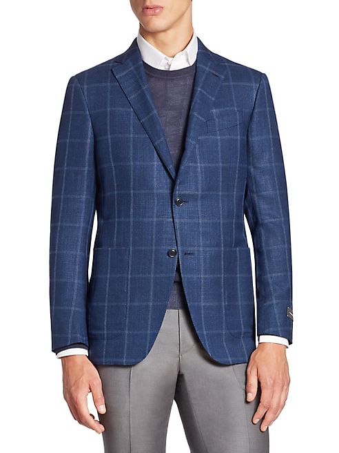 Ermenegildo Zegna - Windowpane Silk Blend Sportcoat