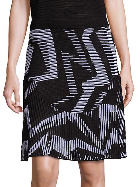 M Missoni - Geo Stripe Knit Skirt