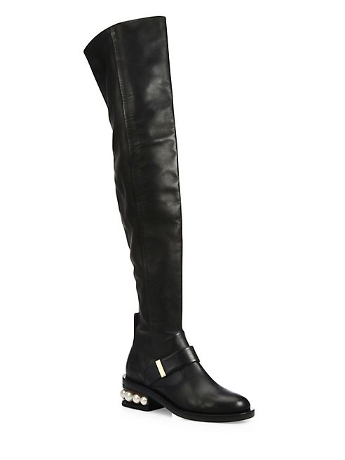 Nicholas Kirkwood - Casati Pearly Heel Leather Over-The-Knee Boots