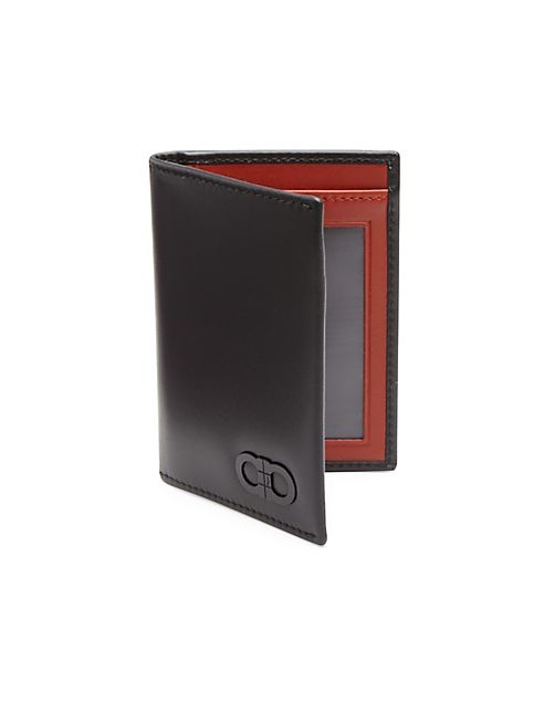 Salvatore Ferragamo - Solid Leather Vertical Bifold Wallet