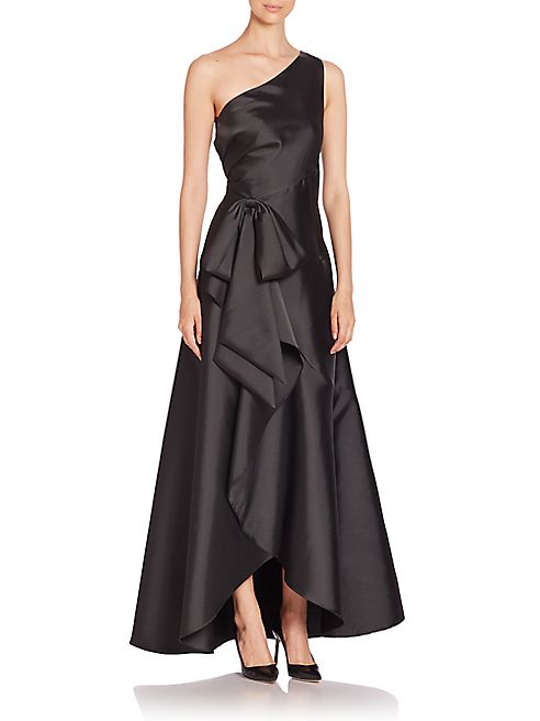 Sachin & Babi - Evamarie Ruffled One-Shoulder Gown