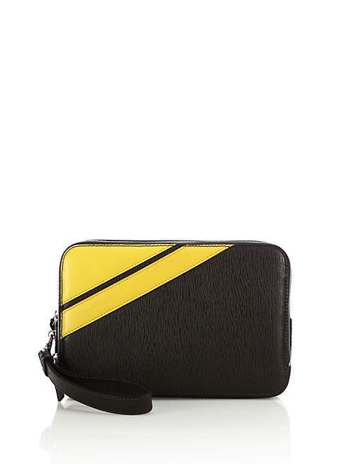 Salvatore Ferragamo - Textured Leather Clutch