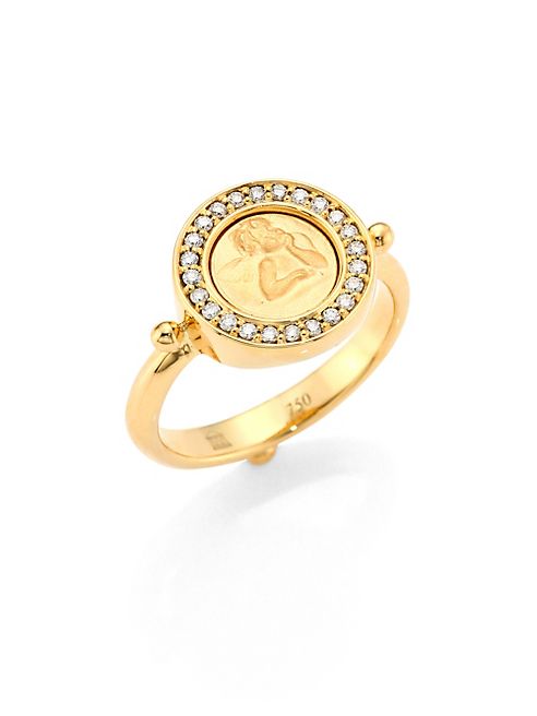 Temple St. Clair - Angel Diamond & 18K Yellow Gold Ring