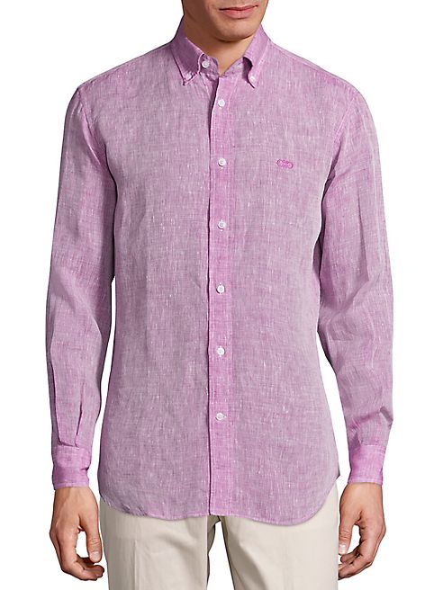 Salvatore Ferragamo - Linen Ciclamino Shirt