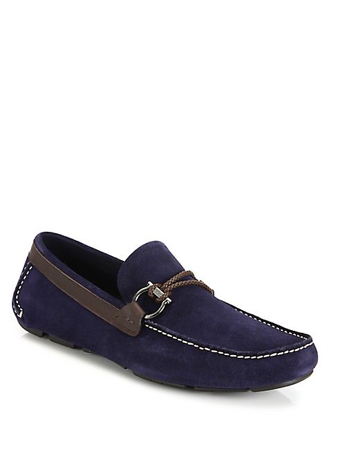 Salvatore Ferragamo - Gancio-Front   and Suede Drivers