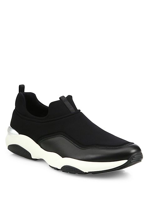 Salvatore Ferragamo - Giolly 2 Neoprene & Leather Slip-On Sneakers