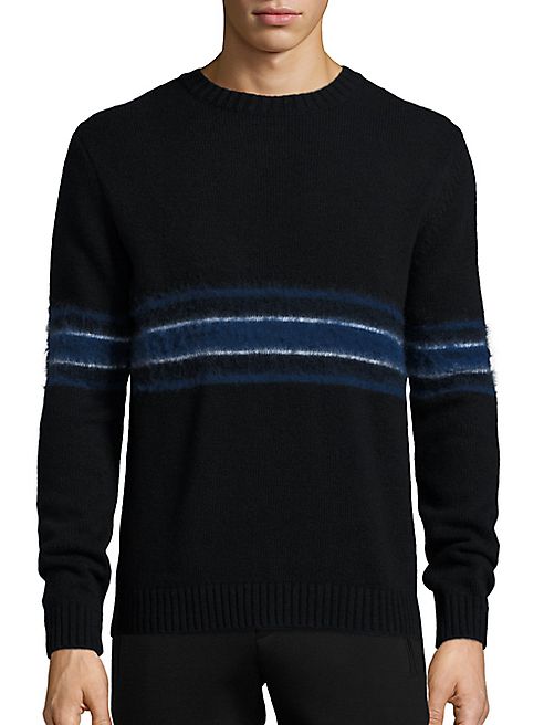 PLAC - Retro Spectrum Striped Mohair & Wool Blend Sweater