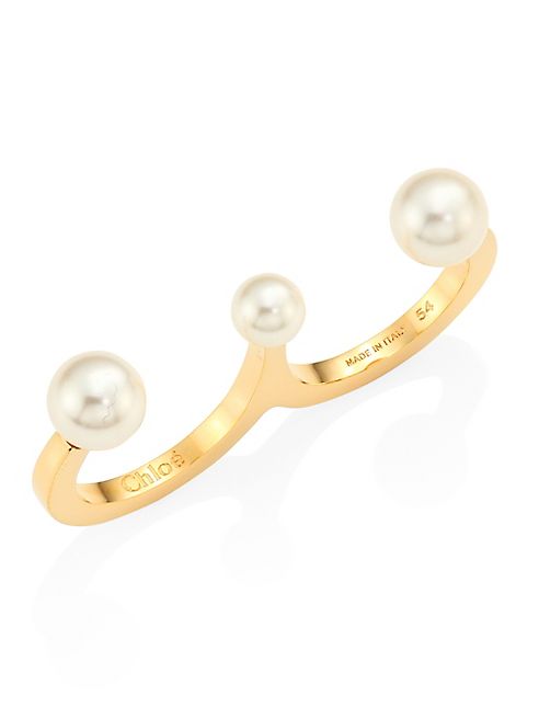 Chloé - Darcey Faux-Pearl Double Ring