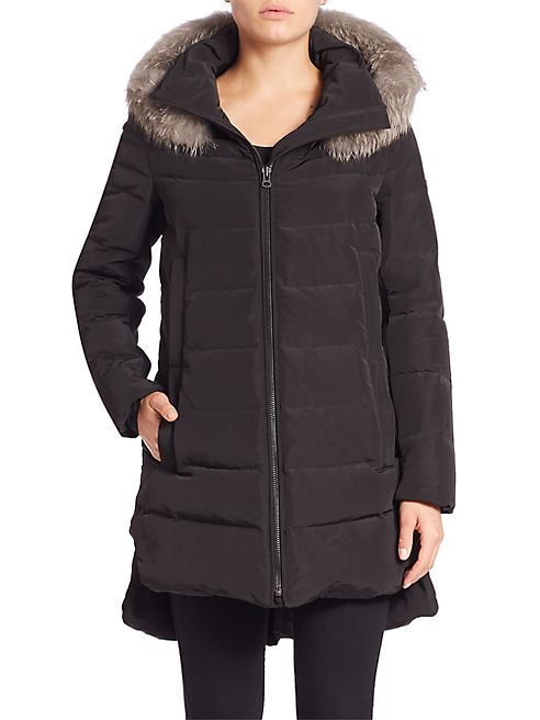 Derek Lam 10 Crosby - Fox Fur-Trim Down Puffer Jacket