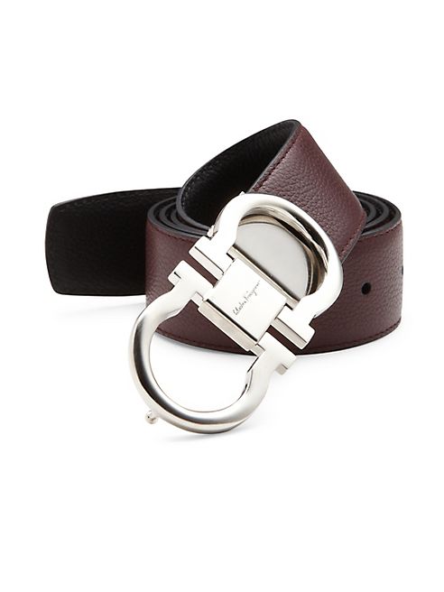 Salvatore Ferragamo - Leather Double Gancini Buckle