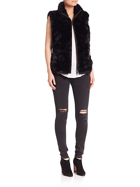 Glamourpuss - Reversible Rabbit Fur Vest