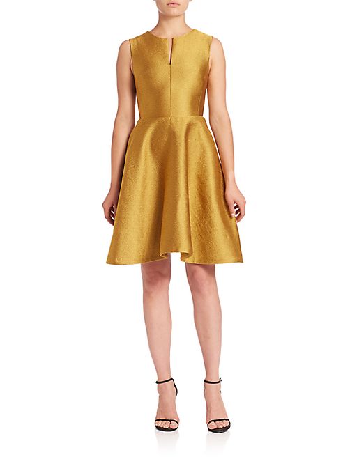 Josie Natori - Metallic Fit-&-Flare Dress