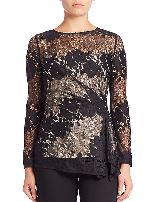 Josie Natori - Ruched Lace Top