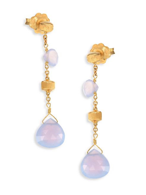 Marco Bicego - Paradise Chalcedony & 18K Yellow Gold Drop Earrings