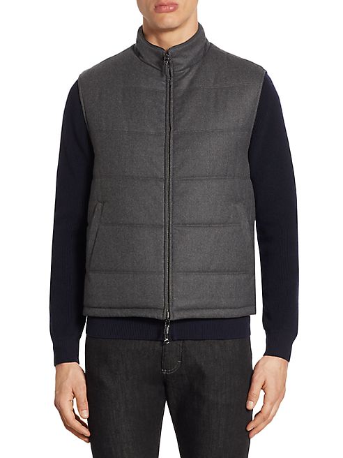 Ermenegildo Zegna - Two-Tonal Wool & Cashmere Quilted Jacket