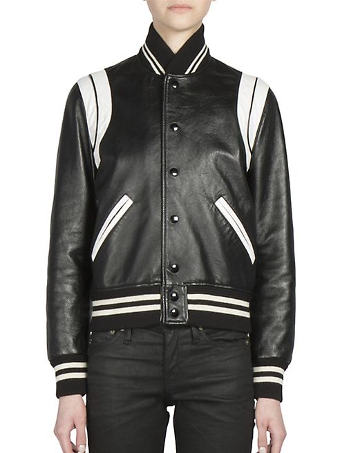 Saint Laurent - Leather Bomber Jacket