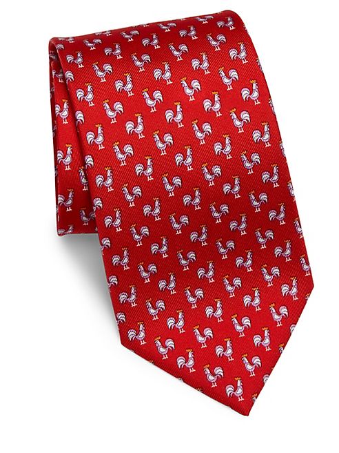 Salvatore Ferragamo - Rooster Print Silk Tie