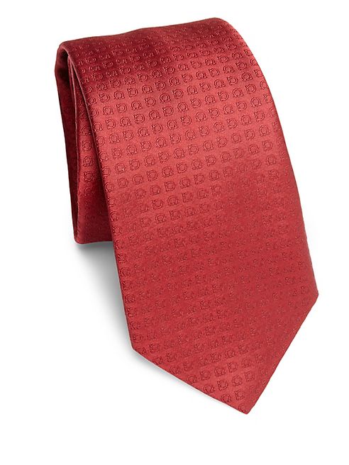 Salvatore Ferragamo - Gancini Pattern Silk Tie