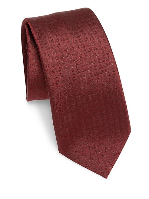 Salvatore Ferragamo - Tonal Gancini Silk Tie