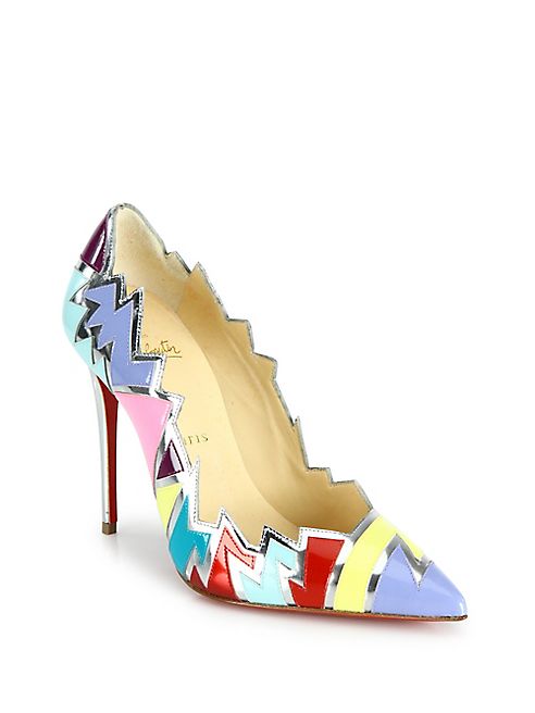 Christian Louboutin - Explotek Zigzag Leather Pumps