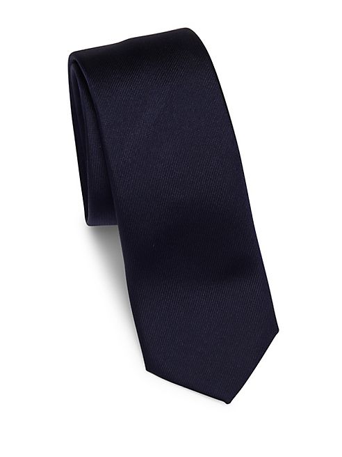 Salvatore Ferragamo - Ribbed Embroidery Silk Tie