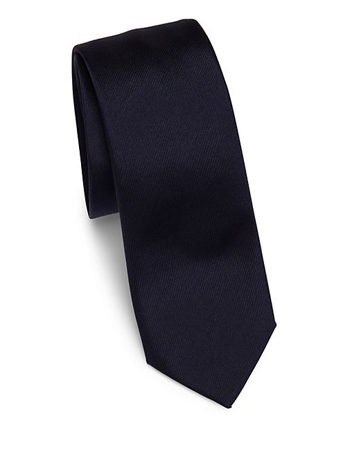 Salvatore Ferragamo - Ribbed Embroidery Silk Tie