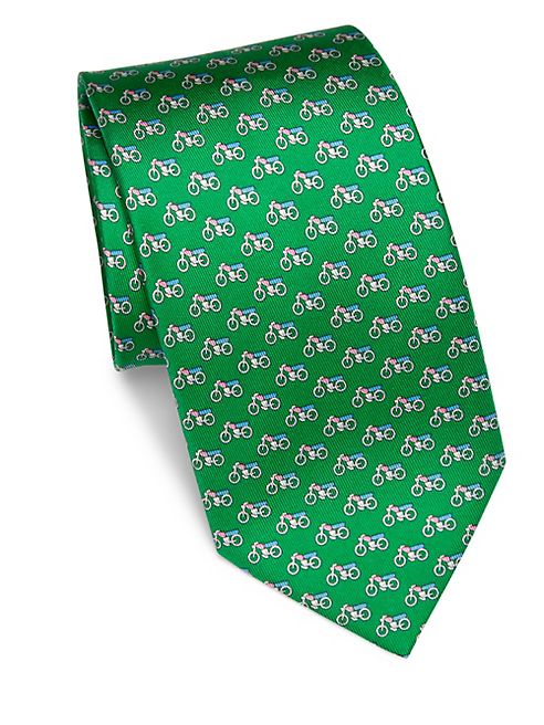 Salvatore Ferragamo - Bike Printed Silk Tie