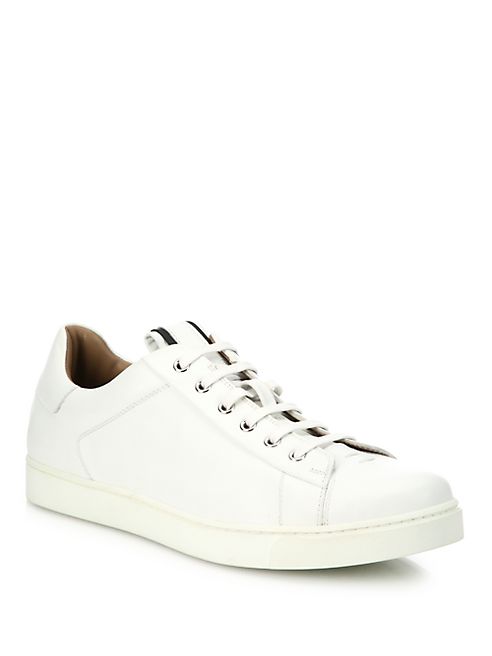 Gianvito Rossi - Leather Lace-Up Sneakers