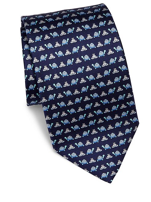 Salvatore Ferragamo - Turtle & Shell Silk Tie