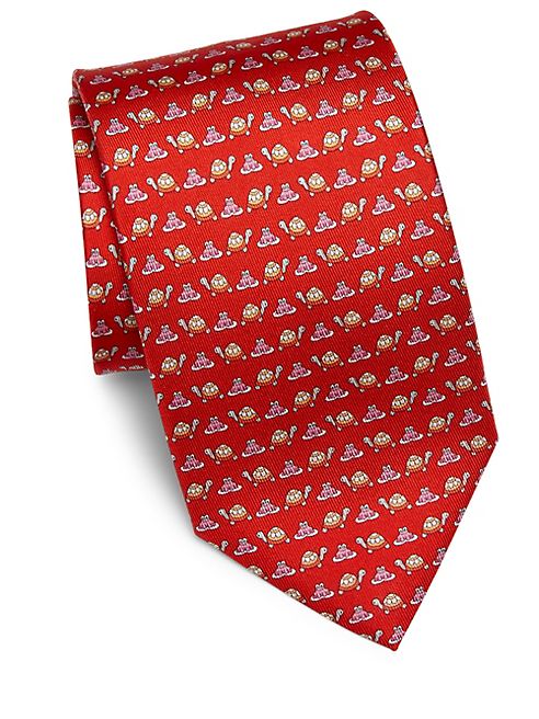 Salvatore Ferragamo - Turtle Printed Silk Tie