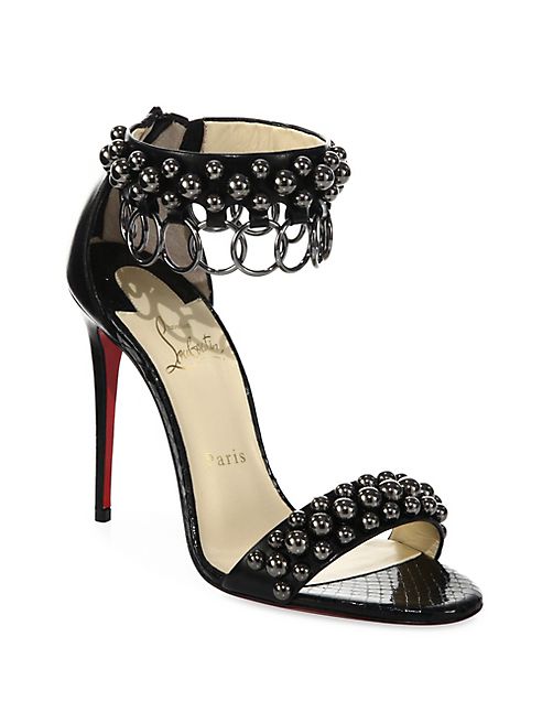 Christian Louboutin - Gypsandal Embellished Leather Sandals