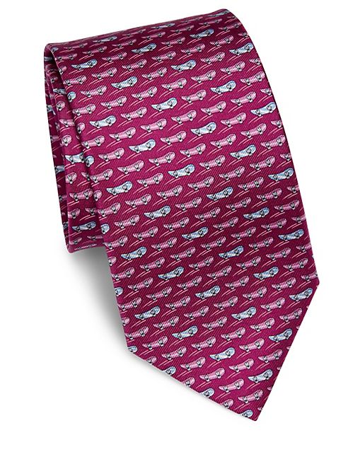 Salvatore Ferragamo - Whale Patterned Silk Tie