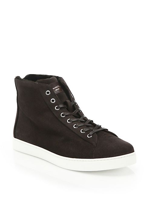 Gianvito Rossi - Suede High-Top Sneakers