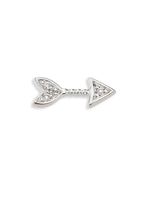 Loquet - Arrow Diamond & 18K White Gold Charm