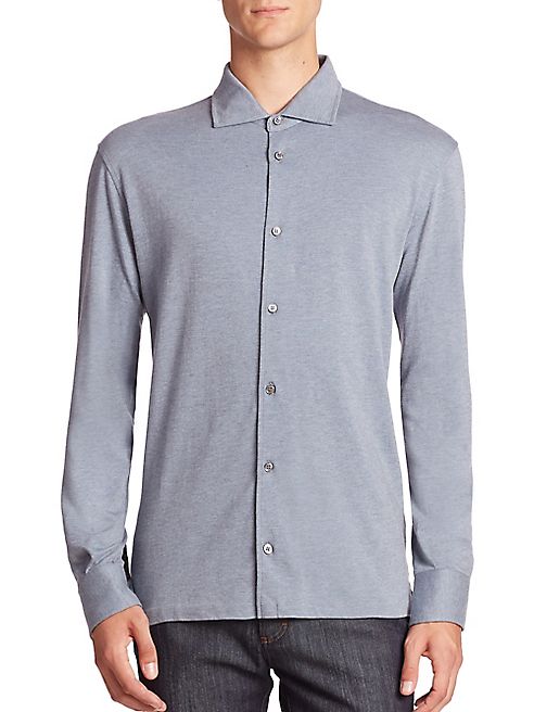 Ermenegildo Zegna - Solid Cashmere Blend Shirt