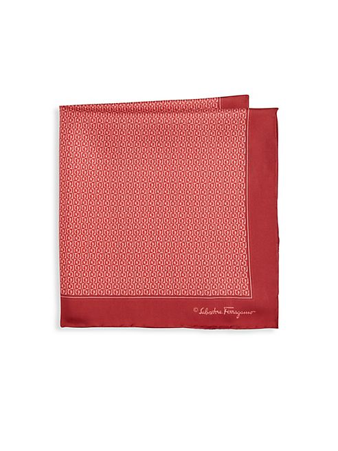 Salvatore Ferragamo - Interlocking Gancini Silk Pocket Square